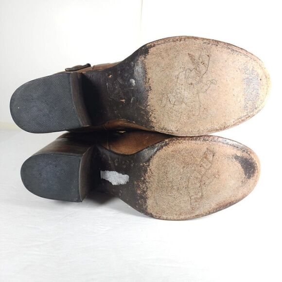 Freebird by Steven Rollin US9 Brown Distressed Leather Strappy Ankle Boots - Picture 11 of 15